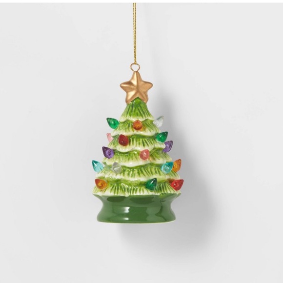 Wondershop Other - Light up Ceramic Retro Christmas Tree Ornament nwt
